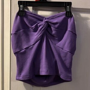 SHEIN Purple Twisted Tube Top